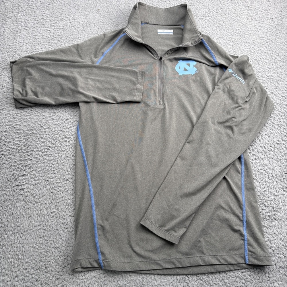 UNC Tarheels Pullover Columbia Men Small 1/4 Zip North Carolina Lightweight NCAA